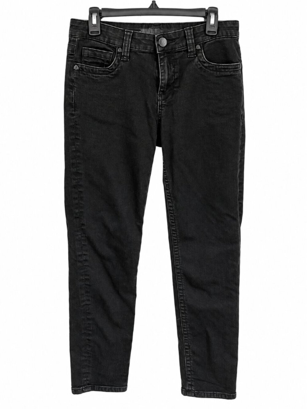 Kut from the Kloth Black High-Rise Straight Leg Minimalist Jeans Petite Size 8S